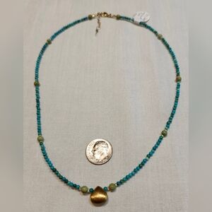 14k gold filled and Turquoise necklace